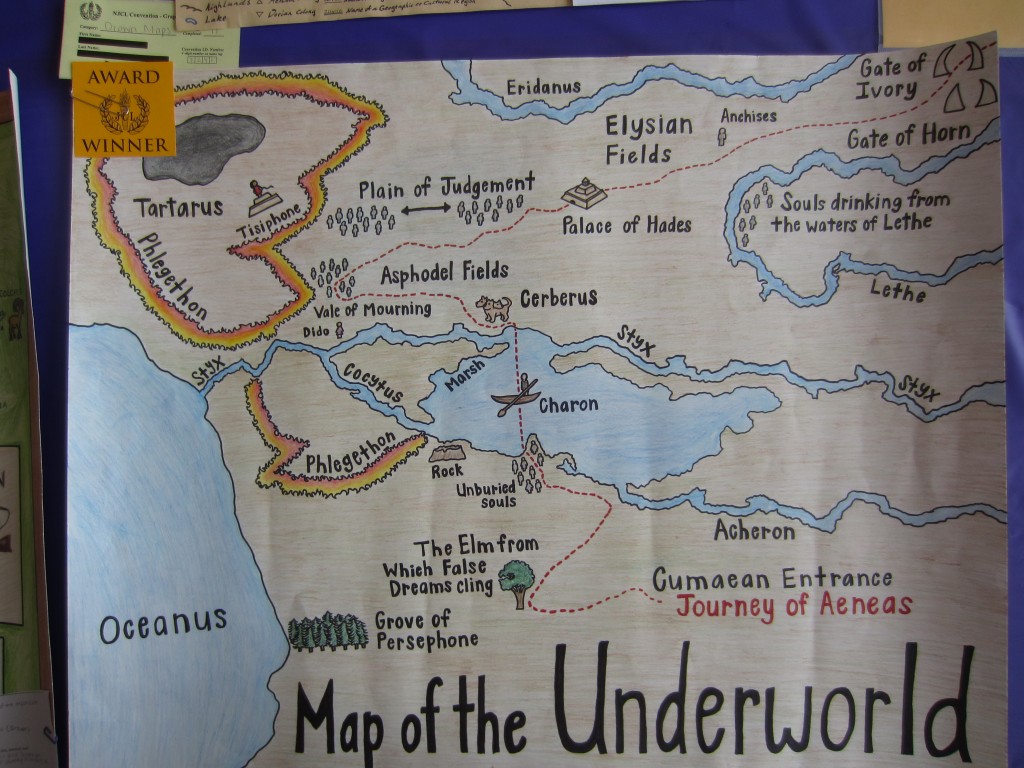 Student Map of the Aeneas' Journey Through the Underworld