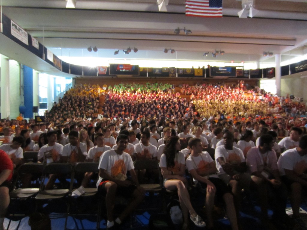 A view of the whole NJCL group from the stage.