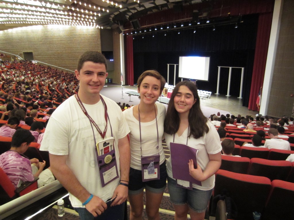 Ethan, Tayloar, and Liz were part of the NJCL chorus during GA 3.